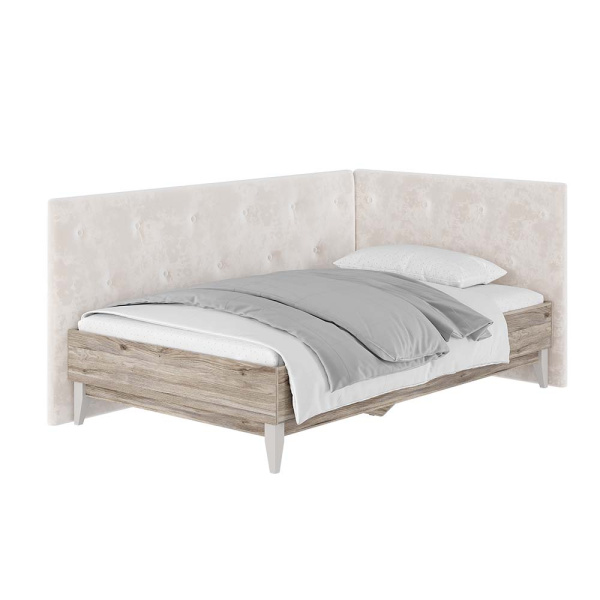 Кровать 1,2 м "Скандика" КР-09 (дуб смоки)