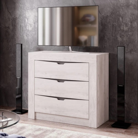 Комод "Леонардо" КМ-13 (Бетон пайн светлый/графит)