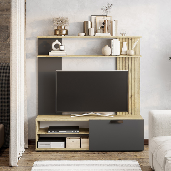 Гостиная "Мишель тип 1" ГС-05 (крафт/графит)