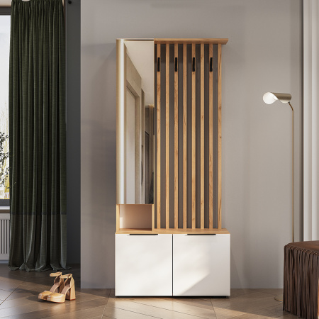 Прихожая "Сандра" ПР-03 (Крафт/Белый)