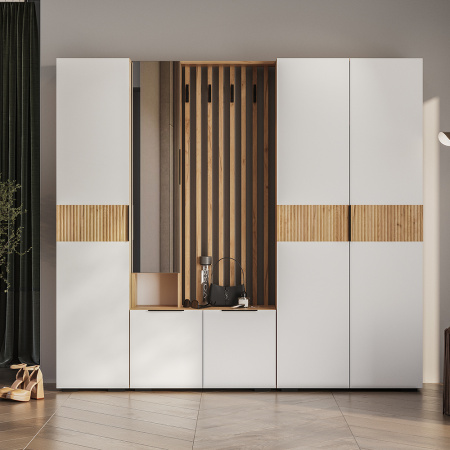 Прихожая "Сандра" ПР-03 (Крафт/Белый)