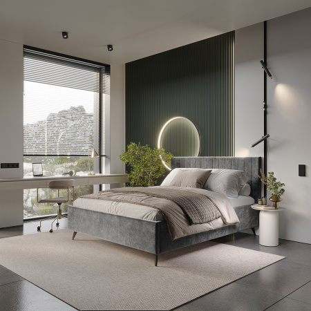 Кровать 1,6 м "Хлоя" КР-18 (Грифельный)