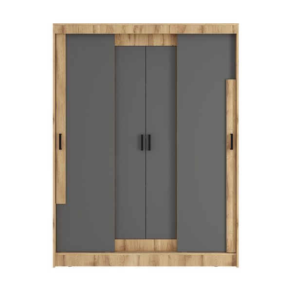 Шкаф-купе "Смарт" ШКК-06 (Крафт/графит)