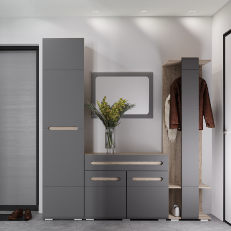 "Наоми" Шкаф для белья ШК-25 (дуб каньон/графит)