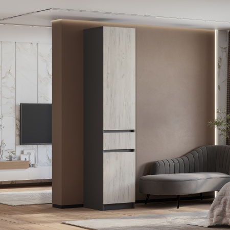 Пенал "Багира" ПН-01 (Графит/Крафт белый)