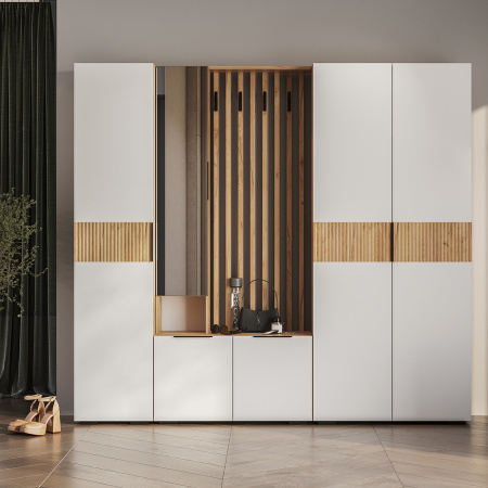 Шкаф 2-х створчатый "Сандра" ШК-04 (Крафт/Белый/Тортуга (М27))