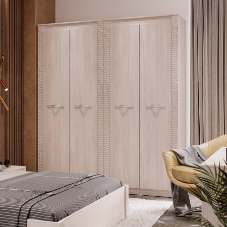 Шкаф 2-х створчатый "Монако" ШК-37 (ясень белый/F12)