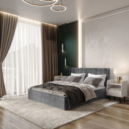 Кровать 1,6 м "Версаль" КР-18 (Грифельный)