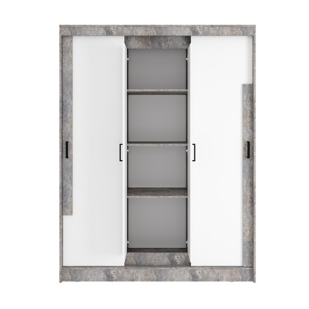 Шкаф-купе "Смарт" ШКК-06 (Цемент светлый/белый)