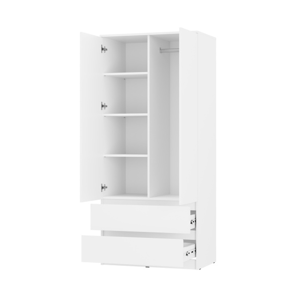 Шкаф 2-х створчатый "Симпл" ШК-03 (белый)