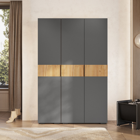 Шкаф 2-х створчатый "Сандра" ШК-04 (Крафт/Графит/Тортуга (M27))