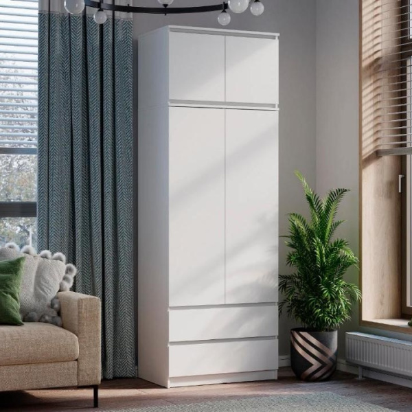 Шкаф 2-х створчатый "Симпл" ШК-03 (белый)