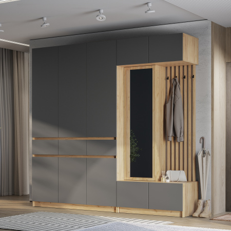 Прихожая "Багира" ПР-03 (Крафт/Графит)