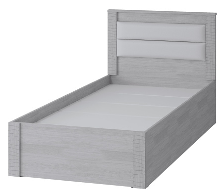 Кровать 0,9 м "Монако" КР-17 (ясень белый/F12)