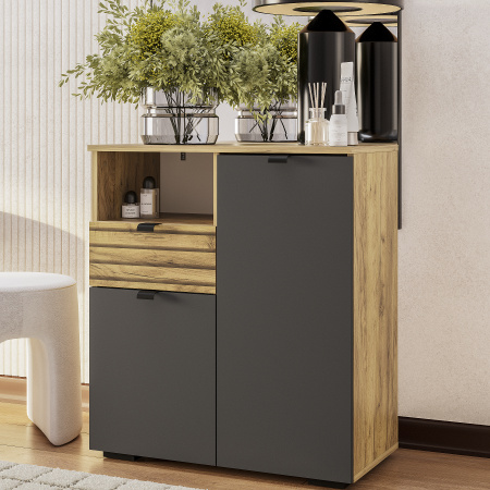 Тумба "Марсель" ТБ-02 Крафт/Графит (Крафт/Графит)