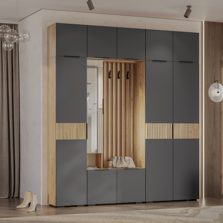 Прихожая "Сандра" ПР-03 (Крафт/Графит)