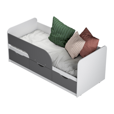 Кровать 0,9 м "Стандарт" КР-22 NEW (Белый/F02)