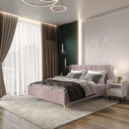 Кровать 1,6 м "Версаль" КР-18 (Шарли пинк)