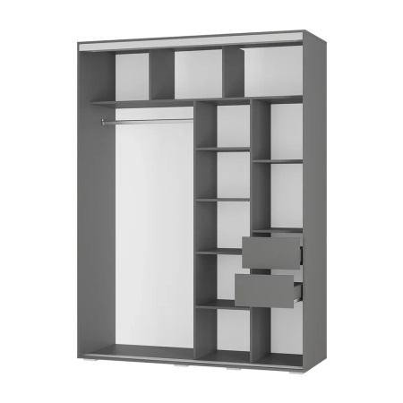 Шкаф-купе "Крафт-6" ШКК-06 (графит)