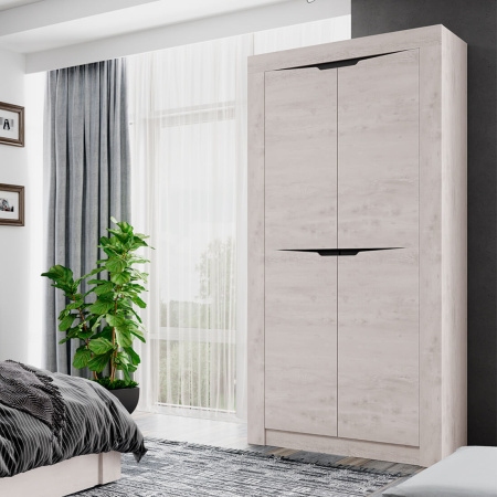 Шкаф 2-х створчатый "Леонардо" ШК-36 (Бетон пайн светлый/графит)