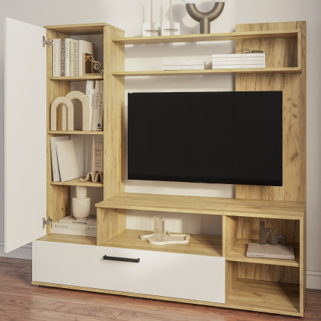 Гостиная "Евро 2" (крафт/белый)