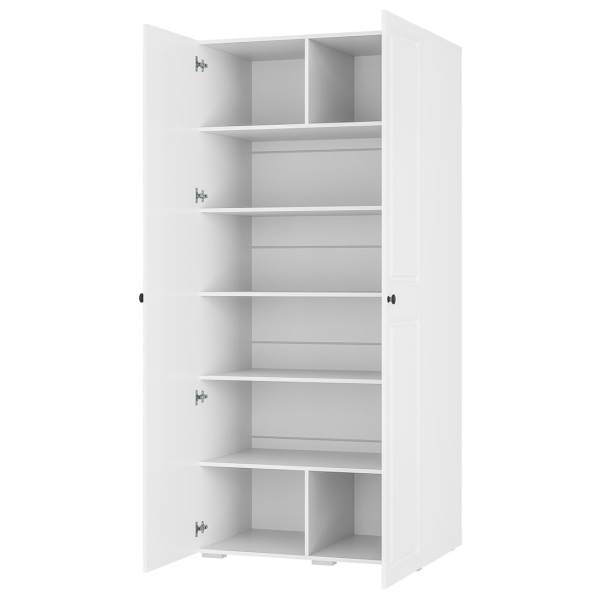 Шкаф 2-х створчатый "Софт" ШК-02 (Белый/Эмаль белая (F26))