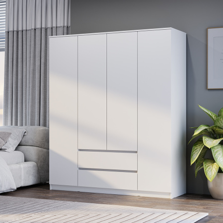 Шкаф 4-х створчатый "Симпл" ШК-13 (белый)