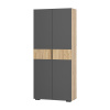 Шкаф 2-х створчатый "Сандра" ШК-04 (Крафт/Графит/Тортуга (M27))