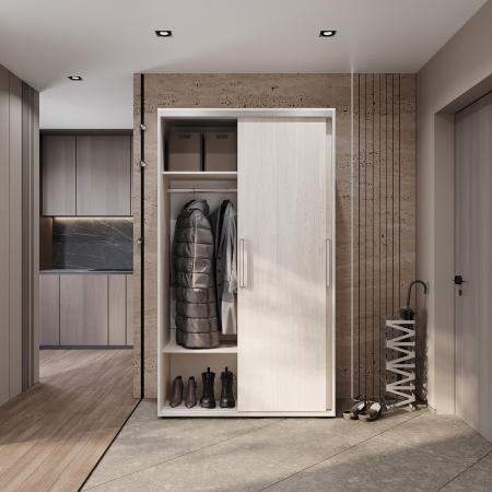 Шкаф-купе "Мебелони" ШКК-11 (Ясень белый)