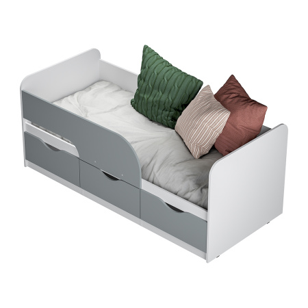 Кровать 0,9 м "Стандарт" КР-22 NEW (Белый/MF11)