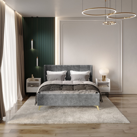 Кровать 1,6 м "Версаль" КР-18 (Грифельный)