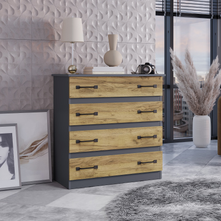 Комод "Лофт" (графит/крафт)