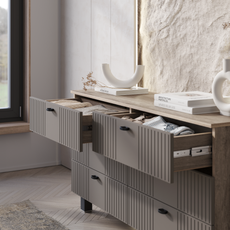 Комод "Олива" КМ-04 (Дуб каньон/MF14 Муссон)