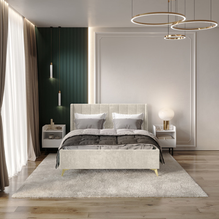 Кровать 1,6 м "Версаль" КР-18 (Миндаль)