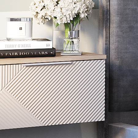 Тумба прикроватная "Эмилия" ТБ-11 (Дуб смоки/Айриш (MF03)