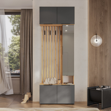 Прихожая "Сандра" ПР-03 (Крафт/Графит)