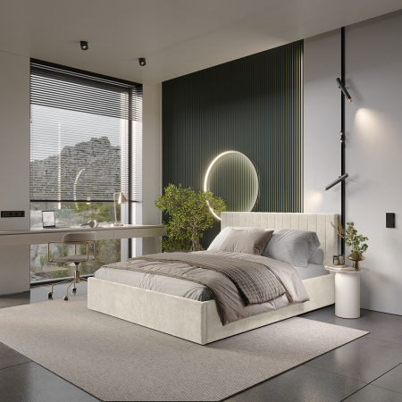 Кровать 1,6 м "Хлоя" КР-18 (Миндаль)