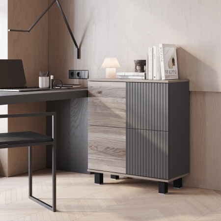 Комод "Жаклин" КМ-11 (Дуб смоки/Графит)