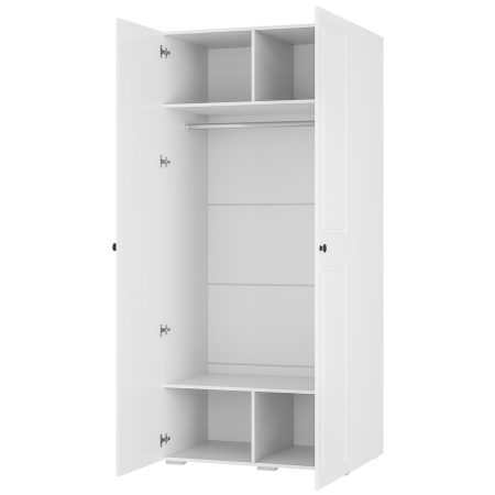 Шкаф 2-х створчатый "Софт" ШК-02 (Белый/Эмаль белая (F26))