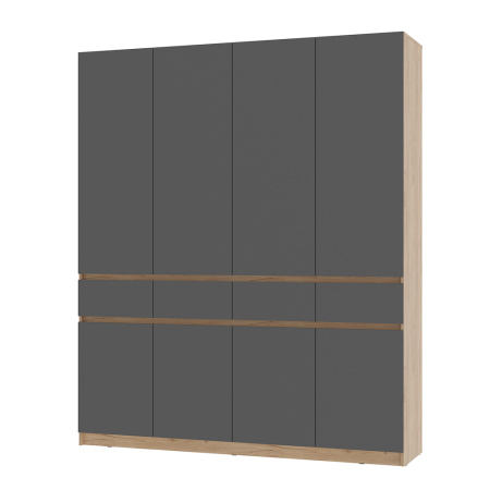 Шкаф 4-х створчатый "Багира" ШК-13 (Крафт/Графит)