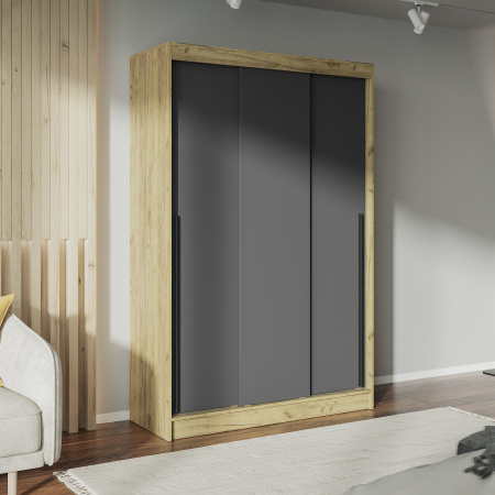 Шкаф-купе "Тайм" ШКК-03 МБ (крафт/графит)