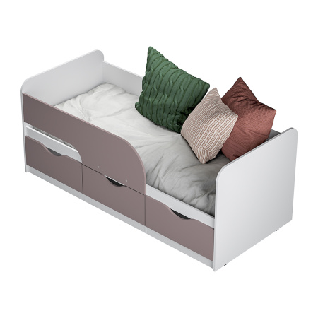 Кровать 0,9 м "Стандарт" КР-22 NEW (Белый/MF13)