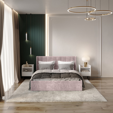 Кровать 1,6 м "Версаль" КР-18 (Шарли пинк)