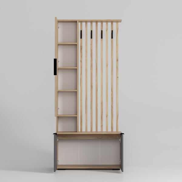 Прихожая "Сандра" ПР-03 (Крафт/Графит)