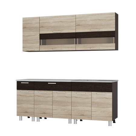 Кухня 2,0м "Монтана" (БТС) (сонома/венге/антарес)