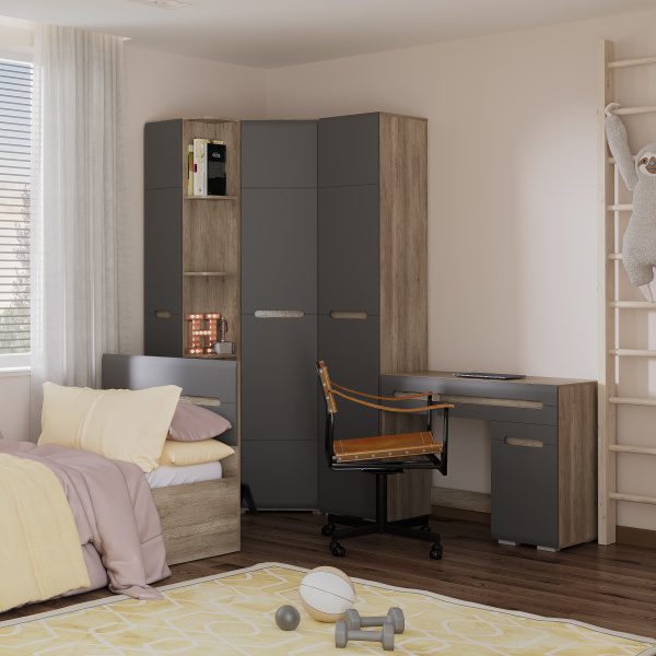 Стол туалетный "Наоми" СТ-04 (дуб каньон/графит)