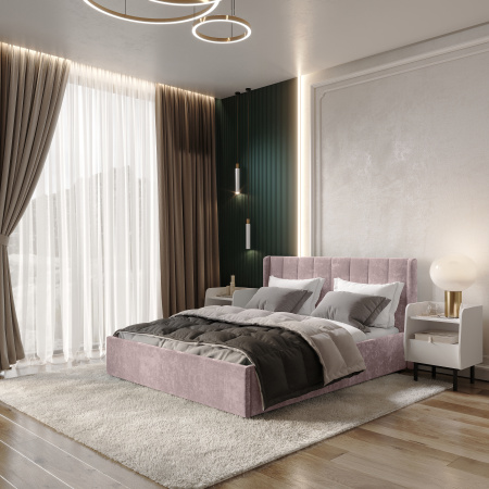 Кровать 1,6 м "Версаль" КР-18 (Шарли пинк)