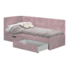 Кровать односпальная "Лео" КР-49 (Белый/Шарли пинк/ЛДСП настил)
