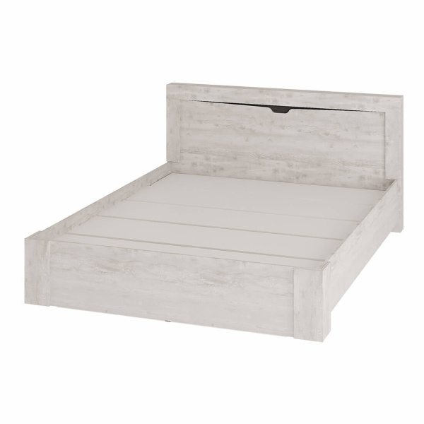 Кровать 1,6 м "Леонардо" КР-15 (Бетон пайн светлый/графит)