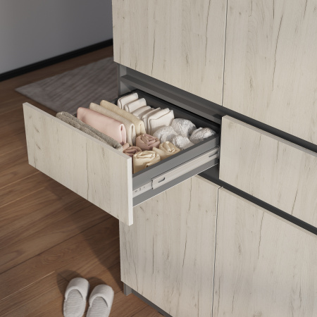 Шкаф 3-х створчатый "Багира" ШК-08 (Графит/Крафт белый)